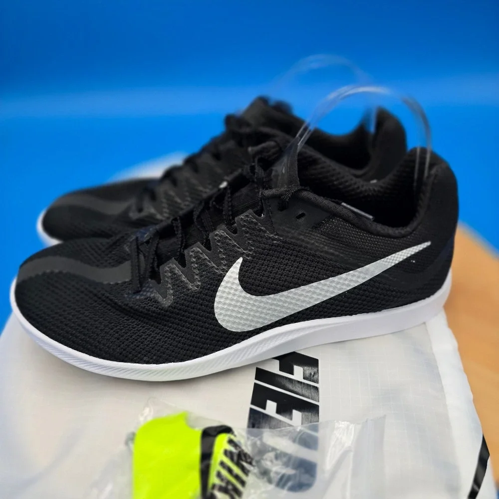 Nike Zoom Rival Distance Black White Silver Running‎ Track Spikes FZ9653-001